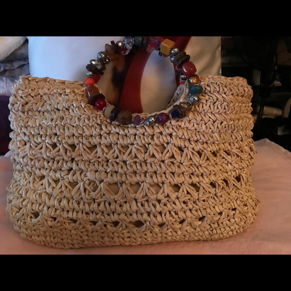 Authentic strawPurseCAPPELLA - Picture 3 of 7